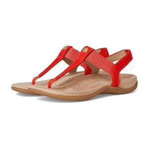 Vionic Brea Toe Post Slingback Sandal Cherry Tomato Nubuck I9863L5601